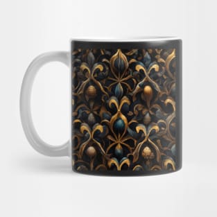 Elegant Luxurious Gold Floral Pattern Mug